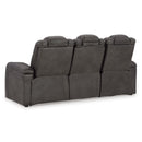  Manufacturer Color_Shadow  -- Fyne Dyme Power Reclining Leather Look Sofa IMAGE 5