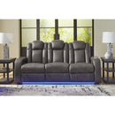  Manufacturer Color_Shadow  -- Fyne Dyme Power Reclining Leather Look Sofa IMAGE 6
