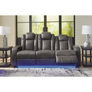  Manufacturer Color_Shadow  -- Fyne Dyme Power Reclining Leather Look Sofa IMAGE 7