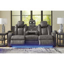  Manufacturer Color_Shadow  -- Fyne Dyme Power Reclining Leather Look Sofa IMAGE 8