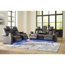  Manufacturer Color_Shadow  -- Fyne Dyme Power Reclining Leather Look Loveseat with Console IMAGE 16