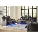  Manufacturer Color_Shadow  -- Fyne Dyme Power Reclining Leather Look Loveseat with Console IMAGE 19