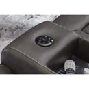  Manufacturer Color_Shadow  -- Fyne Dyme Power Reclining Leather Look Loveseat with Console IMAGE 7