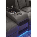  Manufacturer Color_Shadow  -- Fyne Dyme Power Reclining Leather Look Loveseat with Console IMAGE 8