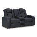 Signature Design by Ashley Fyne-Dyme 3660318 Power Reclining Loveseat with Console and Adjustable Headrest IMAGE 1