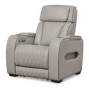  Manufacturer Color_Grey  -- Boyington Power Leather Match Recliner IMAGE 1