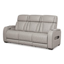  Manufacturer Color_Grey  -- Boyington Power Reclining Leather Match Sofa IMAGE 1