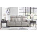  Manufacturer Color_Grey  -- Boyington Power Reclining Leather Match Sofa IMAGE 6