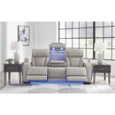  Manufacturer Color_Grey  -- Boyington Power Reclining Leather Match Sofa IMAGE 7
