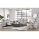  Manufacturer Color_Grey  -- Boyington Power Reclining Leather Match Loveseat with Console IMAGE 17
