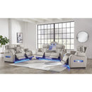  Manufacturer Color_Grey  -- Boyington Power Reclining Leather Match Loveseat with Console IMAGE 19