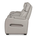 Manufacturer Color_Grey  -- Boyington Power Reclining Leather Match Loveseat with Console IMAGE 4