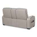  Manufacturer Color_Grey  -- Boyington Power Reclining Leather Match Loveseat with Console IMAGE 5
