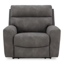  Manufacturer Color_Slate  -- Next Gen DuraPella Power Leather Look Recliner IMAGE 4