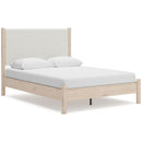  Size_Queen  -- Cadmori Upholstered Panel Bed IMAGE 1
