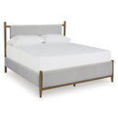  Size_Queen  -- Lyncott Upholstered Panel Bed IMAGE 1