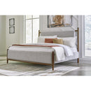  Size_Queen  -- Lyncott Upholstered Panel Bed IMAGE 4
