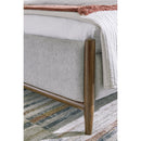  Size_Queen  -- Lyncott Upholstered Panel Bed IMAGE 5
