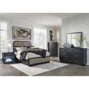 Size_Queen  -- Rowanbeck Upholstered Panel Bed IMAGE 7