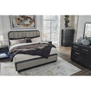  Rowanbeck B821B4 King Upholstered Panel Bed IMAGE 8