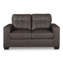  Manufacturer Color_Umber  -- Barlin Mills Stationary Leather Look Loveseat IMAGE 2