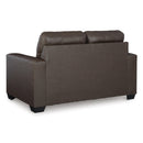  Manufacturer Color_Umber  -- Barlin Mills Stationary Leather Look Loveseat IMAGE 4