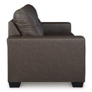  Manufacturer Color_Umber  -- Barlin Mills Stationary Leather Look Sofa IMAGE 3