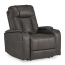  Manufacturer Color_Shadow  -- Feazada Power Leather Look Recliner IMAGE 1