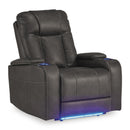  Manufacturer Color_Shadow  -- Feazada Power Leather Look Recliner IMAGE 2