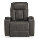  Manufacturer Color_Shadow  -- Feazada Power Leather Look Recliner IMAGE 4