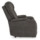  Manufacturer Color_Shadow  -- Feazada Power Leather Look Recliner IMAGE 5