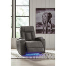  Manufacturer Color_Shadow  -- Feazada Power Leather Look Recliner IMAGE 8