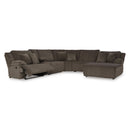  Manufacturer Color_Chocolate  -- Top Tier Reclining Fabric 6 pc Sectional IMAGE 2