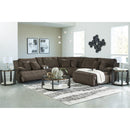  Manufacturer Color_Chocolate  -- Top Tier Reclining Fabric 6 pc Sectional IMAGE 5