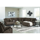 Manufacturer Color_Chocolate  -- Top Tier Reclining Fabric 6 pc Sectional IMAGE 6