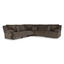  Manufacturer Color_Chocolate  -- Top Tier Reclining Fabric 5 pc Sectional IMAGE 3