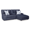  Manufacturer Color_Navy  -- Acklen Place 93607S4 3 pc Power Reclining Sectional Sofa with Chaise IMAGE 1