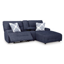  Manufacturer Color_Navy  -- Acklen Place 93607S4 3 pc Power Reclining Sectional Sofa with Chaise IMAGE 2