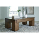  Signature Design by Ashley Rosswain T763T1 Lift-top Coffee Table and 2 End Tables IMAGE 2