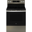  GE 30-inch Freestanding Electric Range with Convection Technology GRF600AVES IMAGE 1