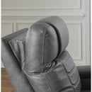  Manufacturer Color_Slate  -- Schooner Rocks Power Leather Look Recliner IMAGE 10