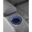  Manufacturer Color_Slate  -- Schooner Rocks Power Leather Look Recliner IMAGE 11