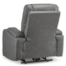  Manufacturer Color_Slate  -- Schooner Rocks Power Leather Look Recliner IMAGE 5