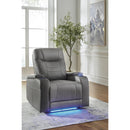  Manufacturer Color_Slate  -- Schooner Rocks Power Leather Look Recliner IMAGE 6