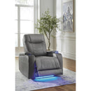  Manufacturer Color_Slate  -- Schooner Rocks Power Leather Look Recliner IMAGE 7