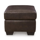  Manufacturer Color_Dark Brown  -- Santorine Leather Match Ottoman IMAGE 3