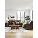  Manufacturer Color_Dark Brown  -- Santorine Stationary Leather Match Loveseat IMAGE 11