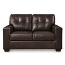  Manufacturer Color_Dark Brown  -- Santorine Stationary Leather Match Loveseat IMAGE 2