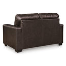  Manufacturer Color_Dark Brown  -- Santorine Stationary Leather Match Loveseat IMAGE 4