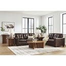  Manufacturer Color_Dark Brown  -- Santorine Stationary Leather Match Sofa IMAGE 14